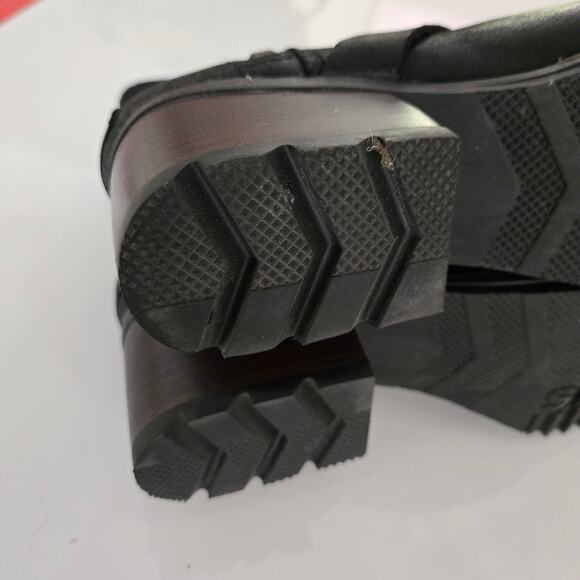 Sorel Cate Buckle Waterproof Leather Lug Sole Chunky Moto Ankle Bootie, Size 8.5 - Picture 10 of 12